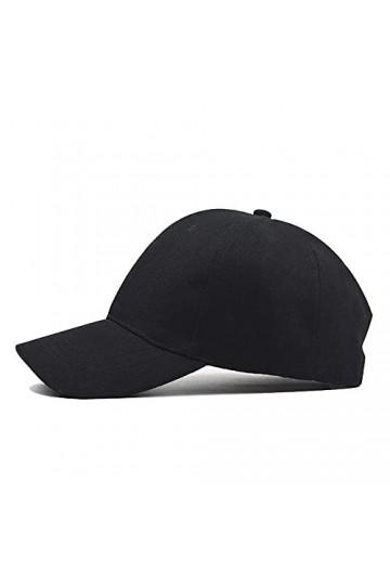 Casquette de baseball unisexe pour homme et femme avec Velcro pour le sport, la pêche, la chasse, la jungle, noir, Large
