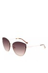Liu Jo LJ148S Sunglasses, 714 Medium Gold, 63 Unisex