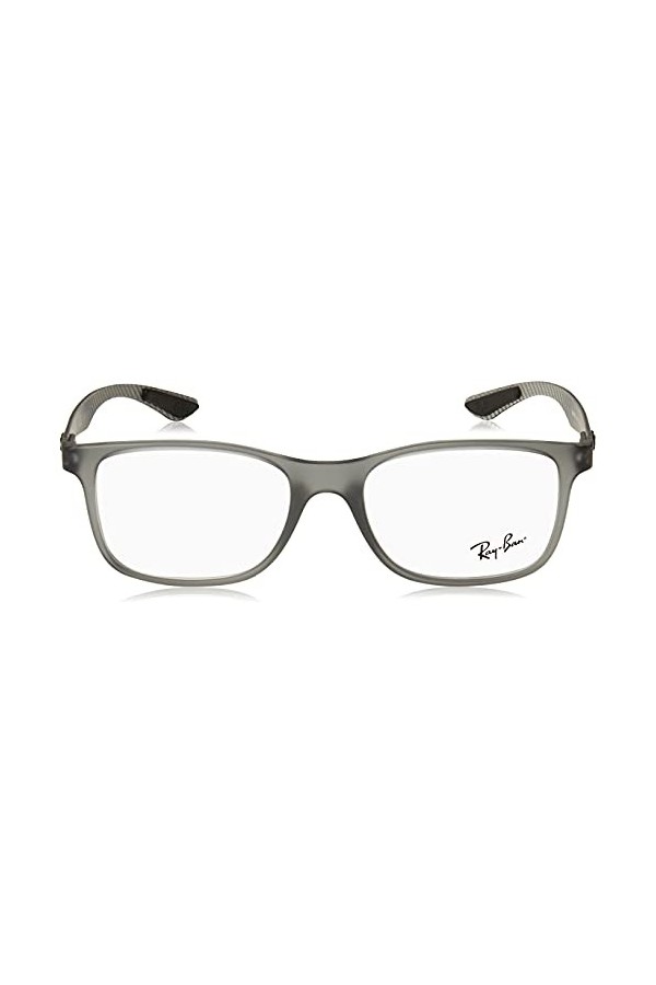 Ray-Ban 0RX 8903 5244 53 Lunettes de Soleil, Gris Matte Transparente Grey , Homme