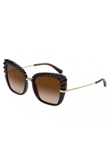 Dolce & Gabbana 0DG6131 Lunettes de Soleil, Transparent Brown, 53 Femme