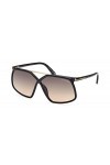 Tom Ford Lunettes de Soleil MERYL FT 1038 Shiny Black/Dark Grey Shaded 64/6/130 femme