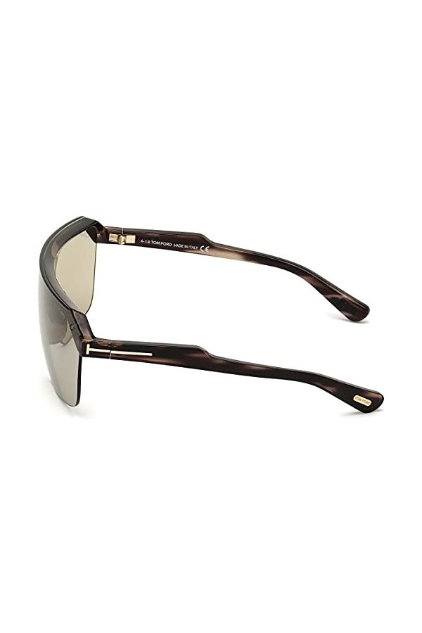 Tom Ford Lunettes de soleil Razor FT-0797-S 56A - Gris marbré - Noir/gris