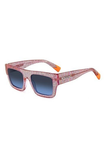 Missoni Lunettes de Soleil MIS 0129/S Pink Pattern/Blue Shaded 53/20/145 femme