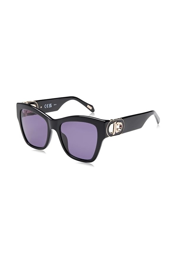 Just Cavalli Sunglasses Sjc037 Shiny Black 54/19/140 Femme Lunettes de Soleil, Noir Brillant