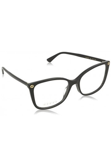 Gucci Brillengestelle GG0026O-001-53 Lunettes de Soleil, Noir Schwarz , 53.0 Femme