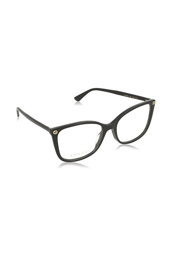 Gucci Brillengestelle GG0026O-001-53 Lunettes de Soleil, Noir Schwarz , 53.0 Femme