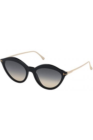 Tom Ford mixte adulte Lunettes de Soleil Chloe FT0663, 01B, 57