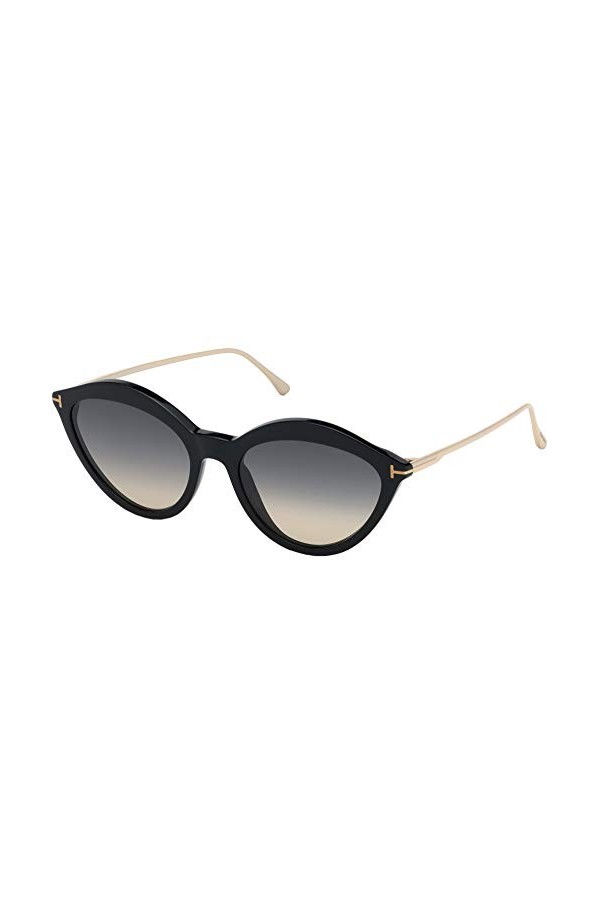 Tom Ford mixte adulte Lunettes de Soleil Chloe FT0663, 01B, 57