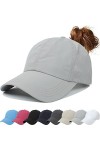 Queue de Cheval Casquette de Baseball Léger Réglable Séchage Rapide Casquette de Baseball pour Femme en Queue de Cheval Maill