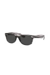 Ray-Ban Rb2132 New Wayfarer Lunettes de Soleil, Rayé Gris Havane, 58 Mixte Adulte
