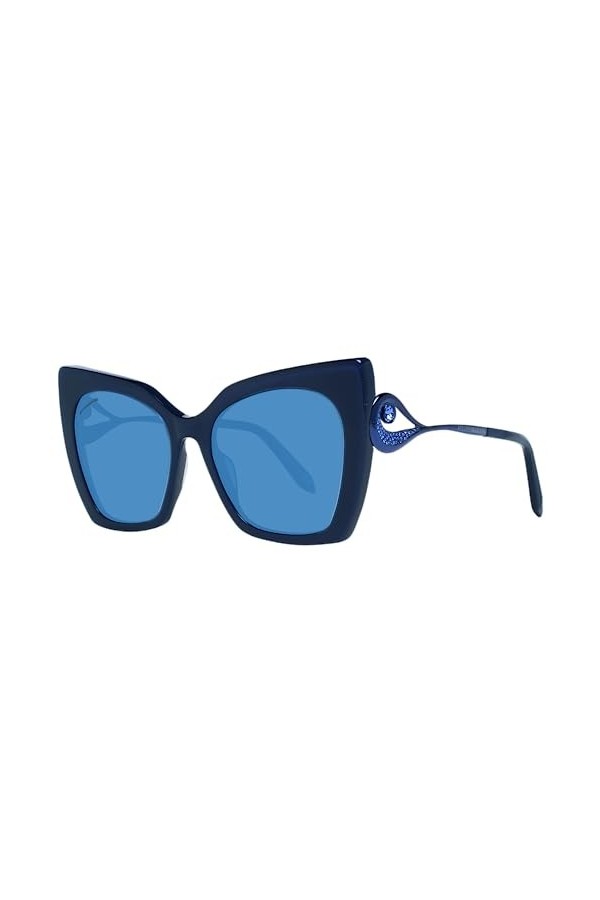 Atelier Swarovski Blue Lunettes de soleil pour femme, Bleu brillant/bleu dégradé