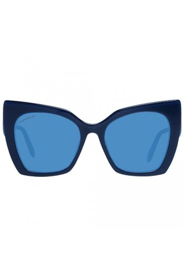 Atelier Swarovski Blue Lunettes de soleil pour femme, Bleu brillant/bleu dégradé