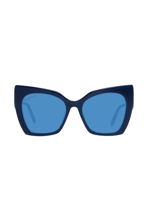 Atelier Swarovski Blue Lunettes de soleil pour femme, Bleu brillant/bleu dégradé