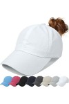 Queue de Cheval Casquette de Baseball Léger Réglable Séchage Rapide Casquette de Baseball pour Femme en Queue de Cheval Maill