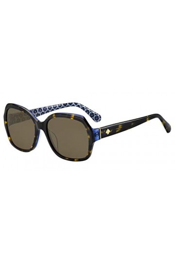 Kate Spade Amberlynn/S Sunglasses, Havana Pattern, 57 Unisex