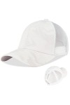 LIVACASA Casquette de Baseball Femme Fille en Filet Respirante Ajustable Légère Anti-Soleil Un Trou pour Queue de Cheval Casq