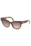 Tom Ford Lunettes de Soleil NADINE FT 0941 Havana/Grey Shaded 57/18/140 femme