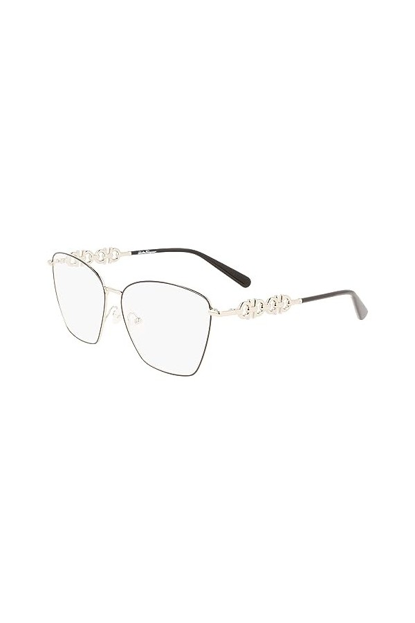 Salvatore Ferragamo Sf2217 Sunglasses, 703 Gold Black, 57 Unisex