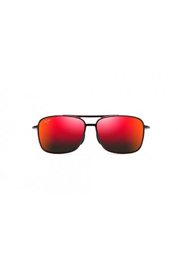 Maui Jim Kaupo Gap, Lunettes de Soleil Femme, Tortue Rouge/Noire, Lave hawaïenne, M