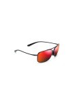 Maui Jim Kaupo Gap, Lunettes de Soleil Femme, Tortue Rouge/Noire, Lave hawaïenne, M