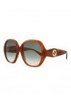 Gucci Lunettes de Soleil GG0796S Brown/Green Shaded 56/18/140 femme