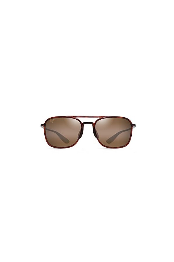 Maui Jim Lunettes de soleil unisexe Keokea avec verres polarisés brevetés, Tortue/Hcl Bronze Polarisé, Medium