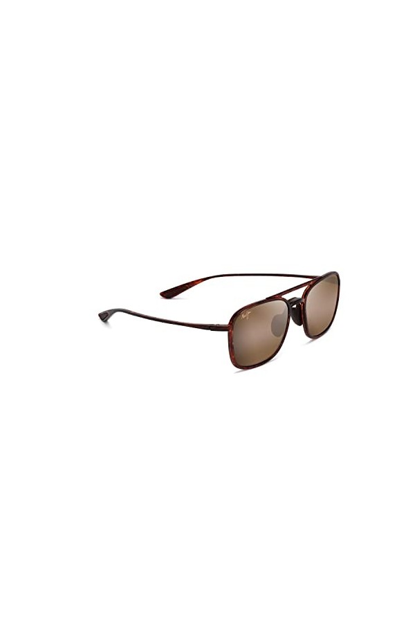 Maui Jim Lunettes de soleil unisexe Keokea avec verres polarisés brevetés, Tortue/Hcl Bronze Polarisé, Medium