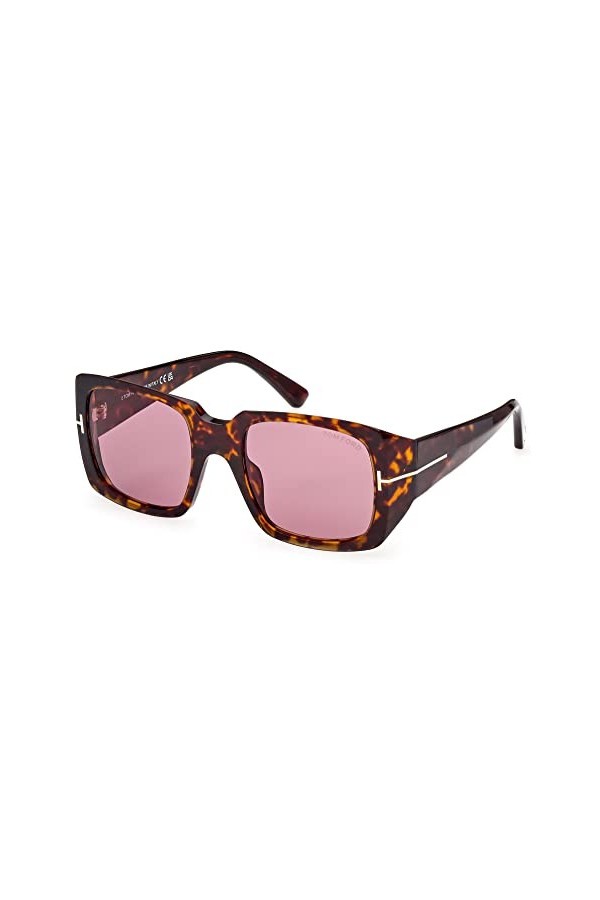 Lunettes de Soleil Tom Ford RYDER-02 FT 1035 Dark Havana/Violet 51/20/135 femme