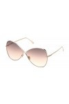 Tom Ford Lunettes de Soleil NICKIE FT 0842 Shiny Rose Gold/Brown Shaded 66/9/135 femme