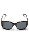 Michael Kors Lunettes de soleil Acadia rectangulaires pour femme, double couche, noir/ambre Tor, 55, Bi-couche Noir/Ambre Tor
