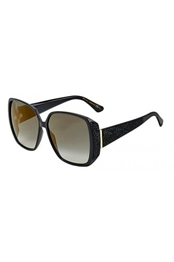 Jimmy Choo Cloe/s Sunglasses, Black, 62 Unisex