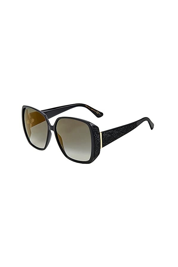 Jimmy Choo Cloe/s Sunglasses, Black, 62 Unisex