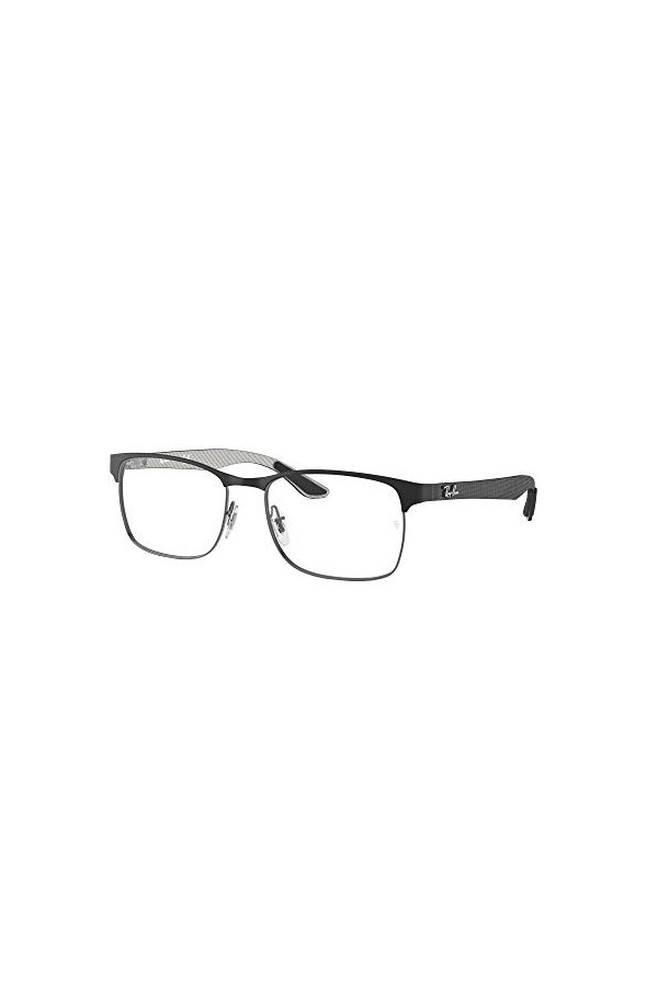 Ray-Ban 0RX 8416 2916 55 Lunettes de Soleil, Gris Gunmetal/Matte Black , Homme