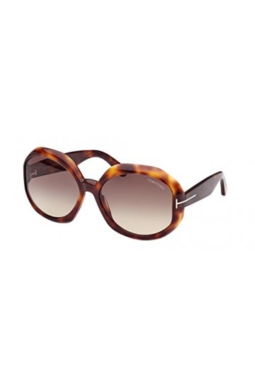 Tom Ford Lunettes de Soleil GEORGIA-02 FT 1011 Dark Havana/Smoke Shaded 62/17/135 femme