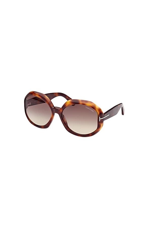 Tom Ford Lunettes de Soleil GEORGIA-02 FT 1011 Dark Havana/Smoke Shaded 62/17/135 femme