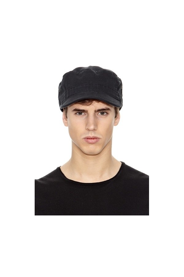 Urban Basic Casquette Army Havanna Coton Cuba Boucle en métal Small Noir