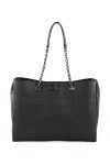 Calvin Klein Re-Lock Tote Quilt CK Black