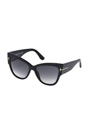 Tom Ford FT0371 01B 57 Montures de Lunettes, Noir Nero Lucido/Fumo Grad , Femme