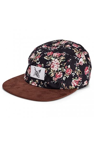 Blackskies Ebony Casquette 5-Panel | Hommes Femmes Unisexe Chapeau de Baseball Snapback Velours côtelé Noir
