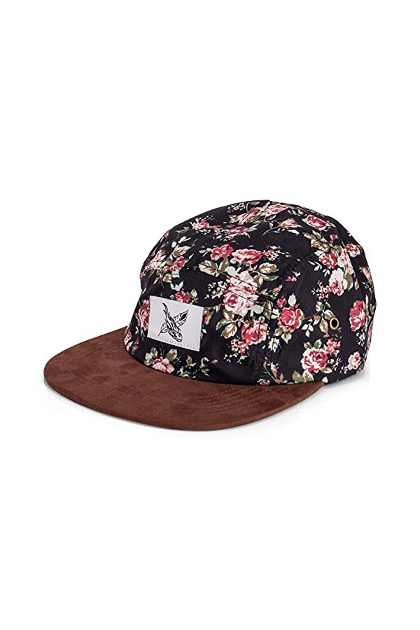 Blackskies Ebony Casquette 5-Panel | Hommes Femmes Unisexe Chapeau de Baseball Snapback Velours côtelé Noir