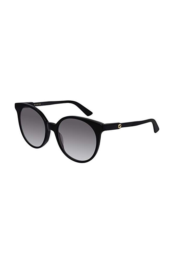 Gucci GG0488S-001-54 Lunettes de Soleil, Schwarz Glänzend, 54.0 Mixte Adulte