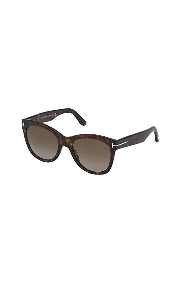 Tom Ford Lunettes de Soleil WALLACE FT 0870 Dark Havana/Brown 54/20/140 femme