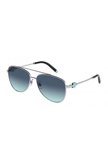 Tiffany & Co. Lunettes de Soleil TF 3080 Silver/Blue Shaded 59/14/140 femme