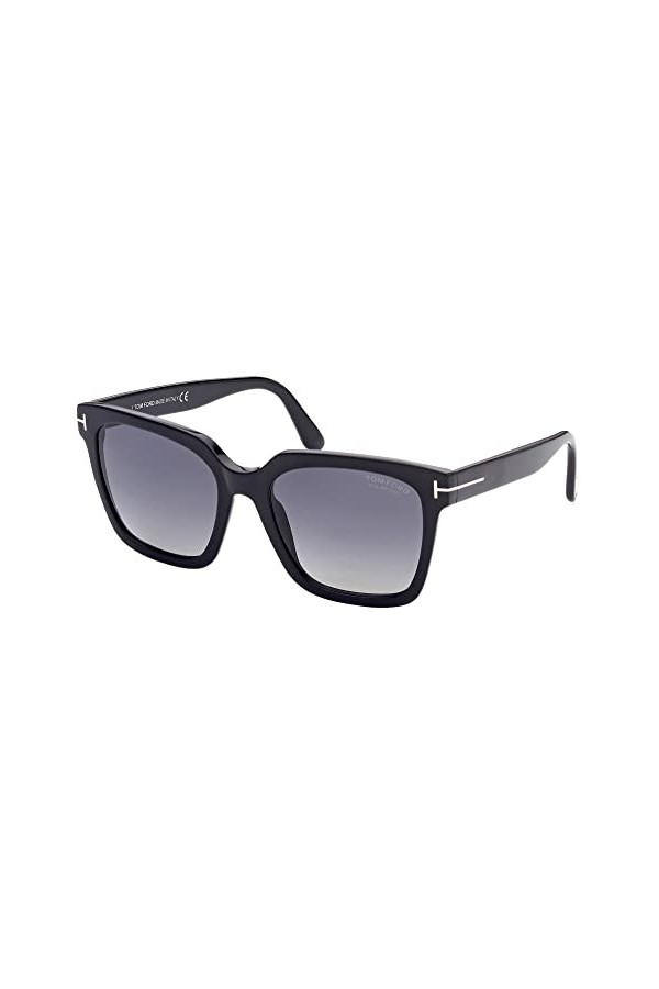 Tom Ford Lunettes de Soleil SELBY FT 0952 Shiny Black/Grey 55/19/140 femme