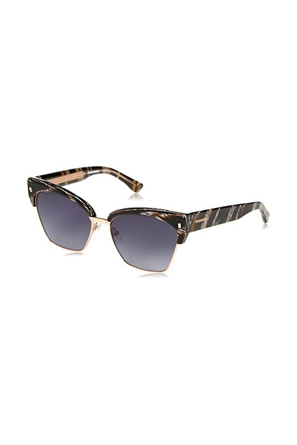 DSquared D2 0015/S Lunettes de Soleil, 2m2/9O Noir Or, 57 Mixte