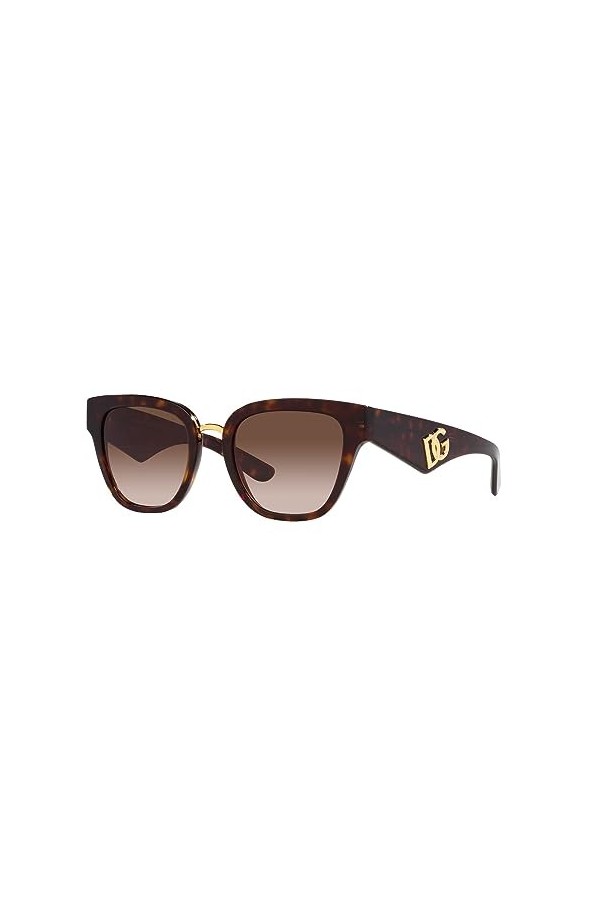 Dolce & Gabbana Lunettes de Soleil DG 4437 Havana/Brown Shaded 51/20/145 femme