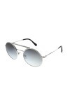 Miu Miu 0MU 52VS Lunettes de Soleil, Silver/Grey Shaded, 50 Femme