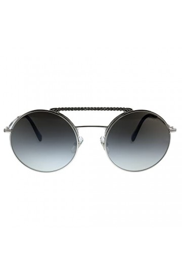 Miu Miu 0MU 52VS Lunettes de Soleil, Silver/Grey Shaded, 50 Femme