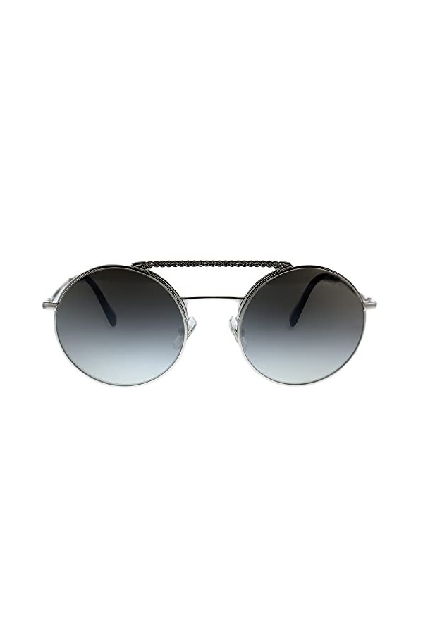 Miu Miu 0MU 52VS Lunettes de Soleil, Silver/Grey Shaded, 50 Femme