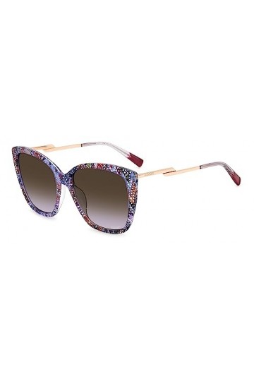 Missoni Lunettes de Soleil MIS 0123/G/S Multicolor Pattern/Violet Brown Shaded 57/18/145 femme
